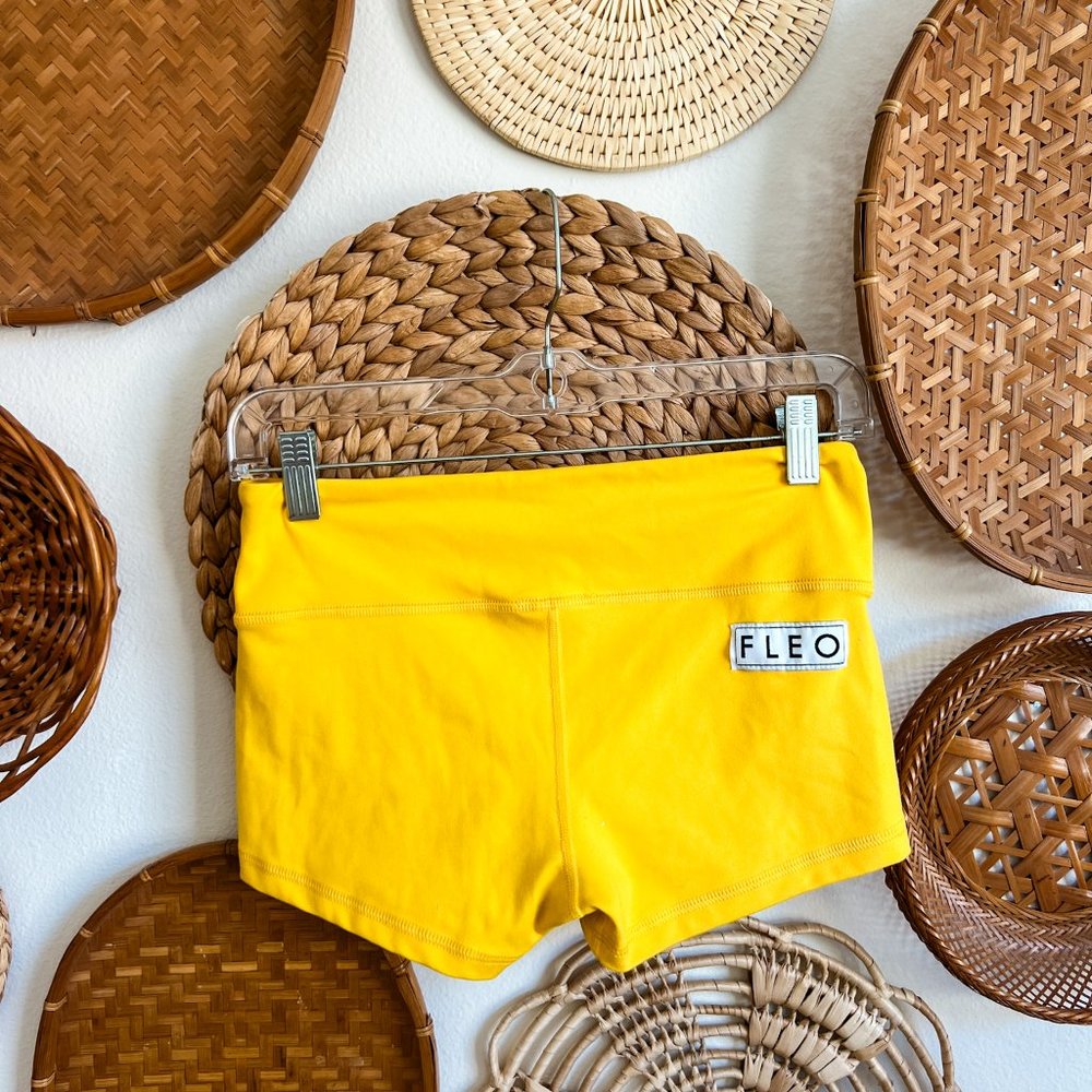 Daffodil Yellow Fleo Shorts Size Small